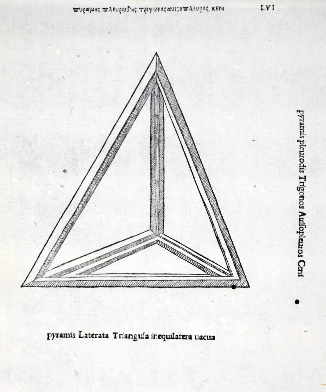 Pyramis laterata triangula inequilatera vacua, illustrazione da 