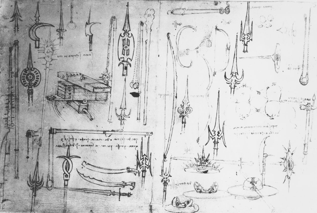 Armi e scudi, c.1487-88 da Leonardo da Vinci