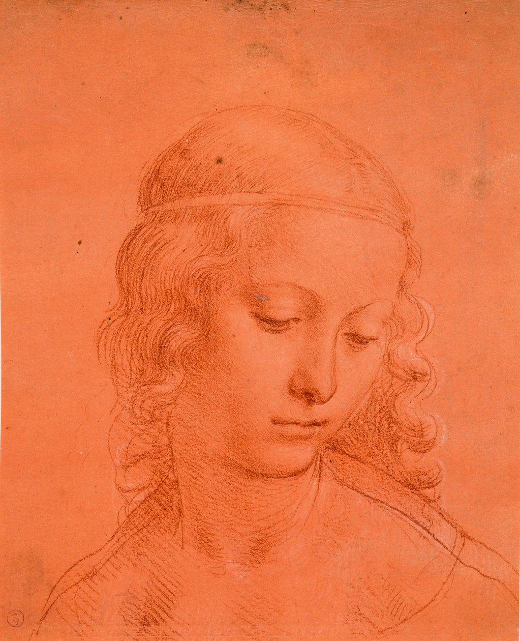 Testa di fanciulla, c. 1508-10 da Leonardo da school of Vinci