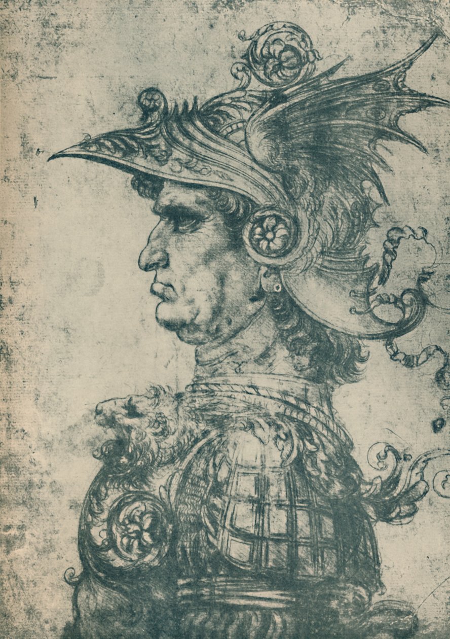 Un Condottiero, 1480, 1932 da Leonardo da Vinci