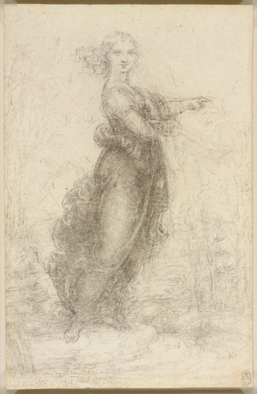 Una donna in un paesaggio da Leonardo da Vinci