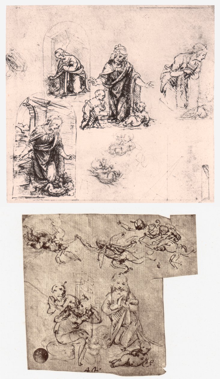 Adorazione del Bambino, c. 1483 da Leonardo da Vinci