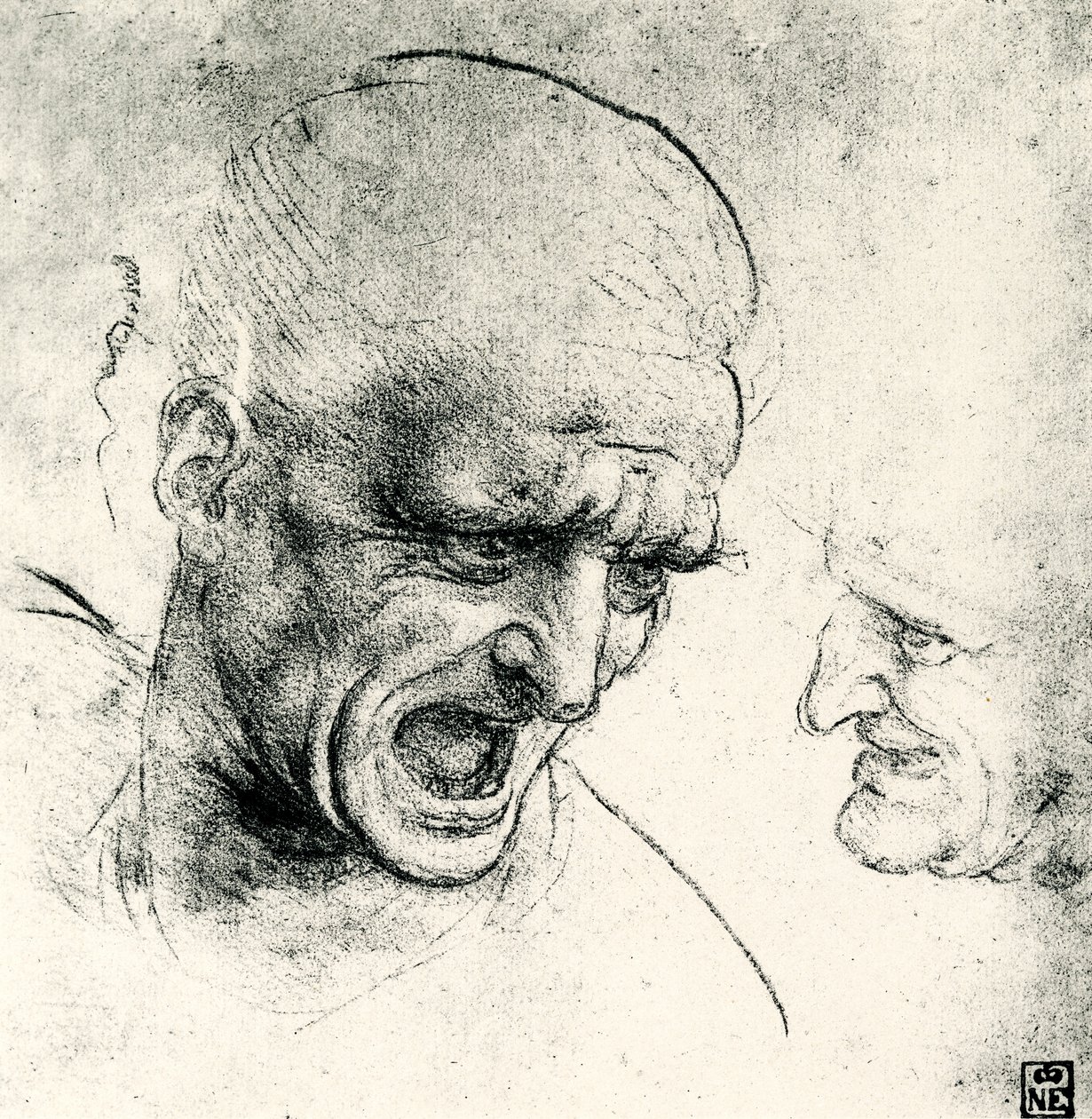 Studi di teste da Leonardo da Vinci