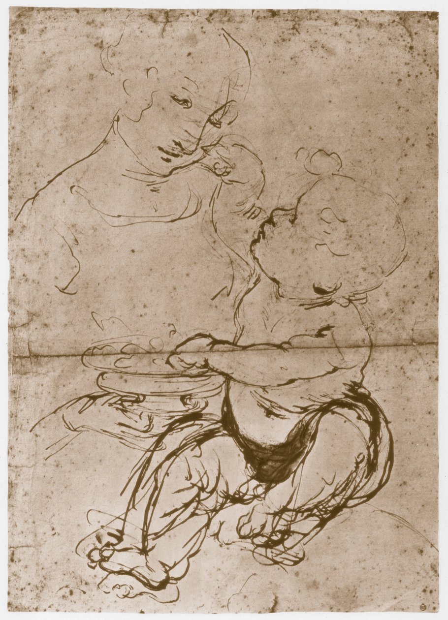 Madonna con il piatto di frutta, 1480-82 da Leonardo da Vinci