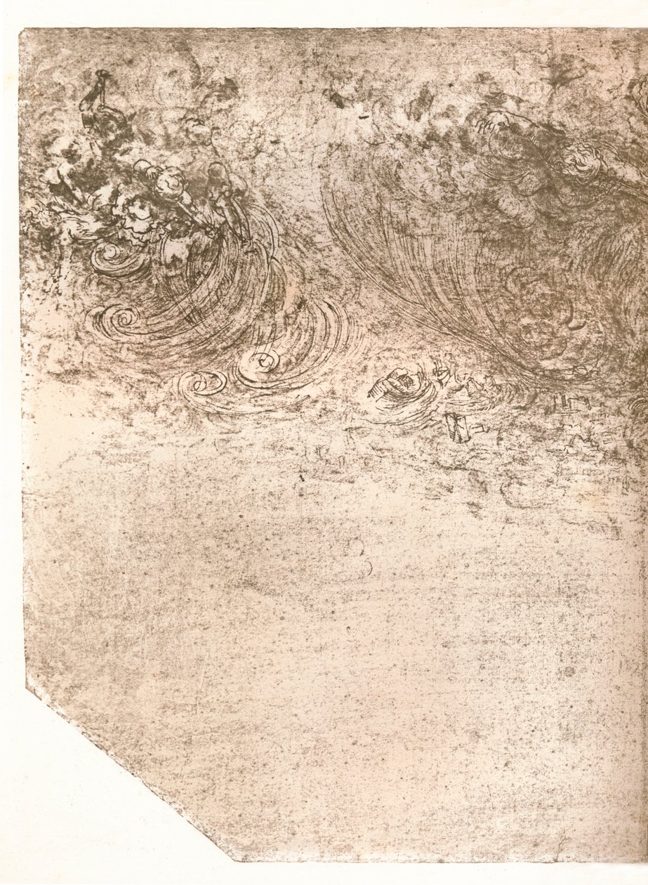 Rappresentazione di una tempesta, c. 1472-c. 1519, 1883 da Leonardo da Vinci