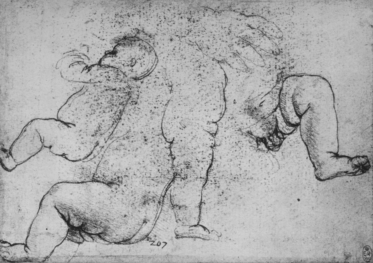 Studi di un bambino, c1490 da Leonardo da Vinci