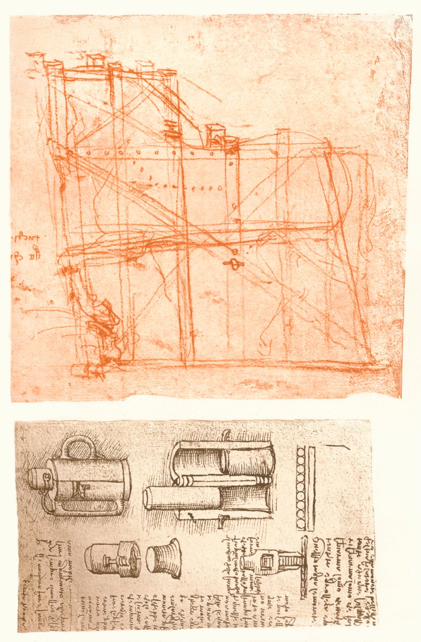 Due disegni, c1472-c1519 1883 da Leonardo da Vinci