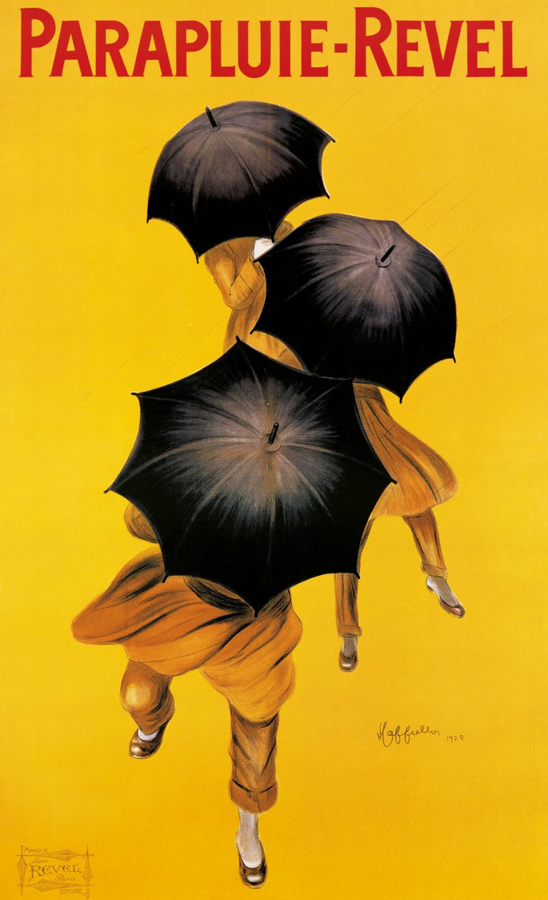 Poster pubblicitario per ombrelli 