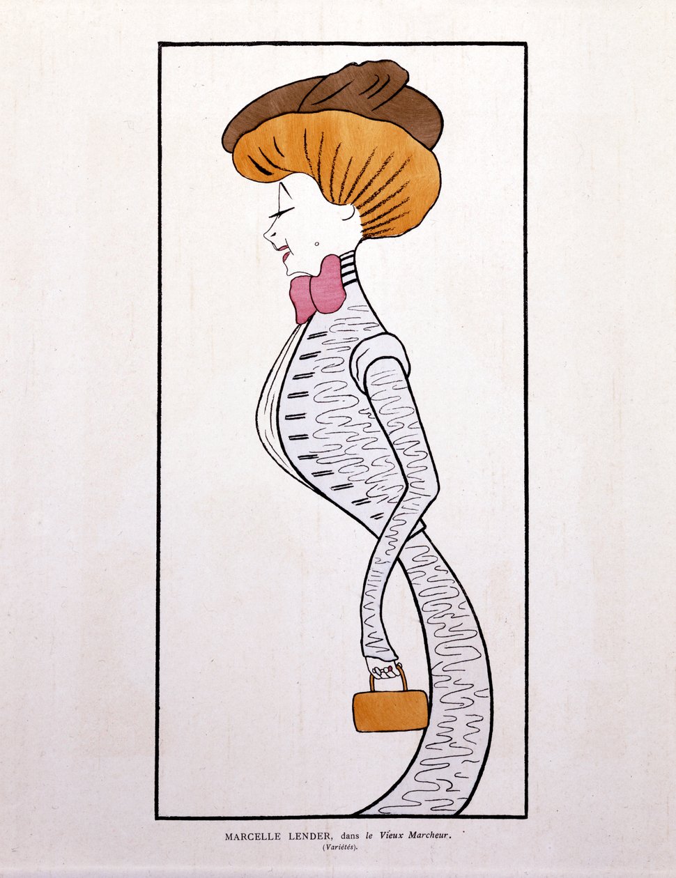 Marcelle Lender, in "Le Vieux Marcheur", fumetto da Leonetto Cappiello