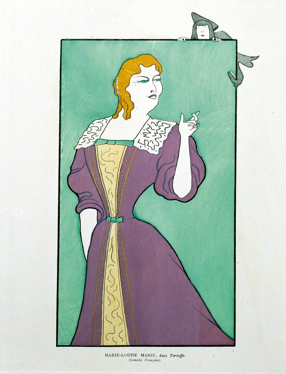 Marie-Louise Marsy in "Tartuffe", caricatura da Leonetto Cappiello