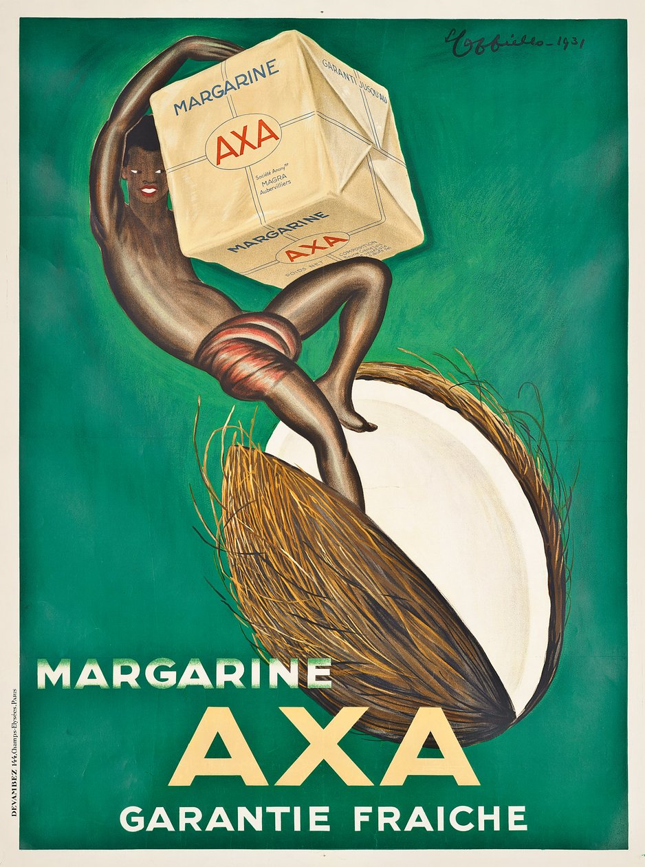 Poster pubblicitario per margarina Axa, 1931 da Leonetto Cappiello