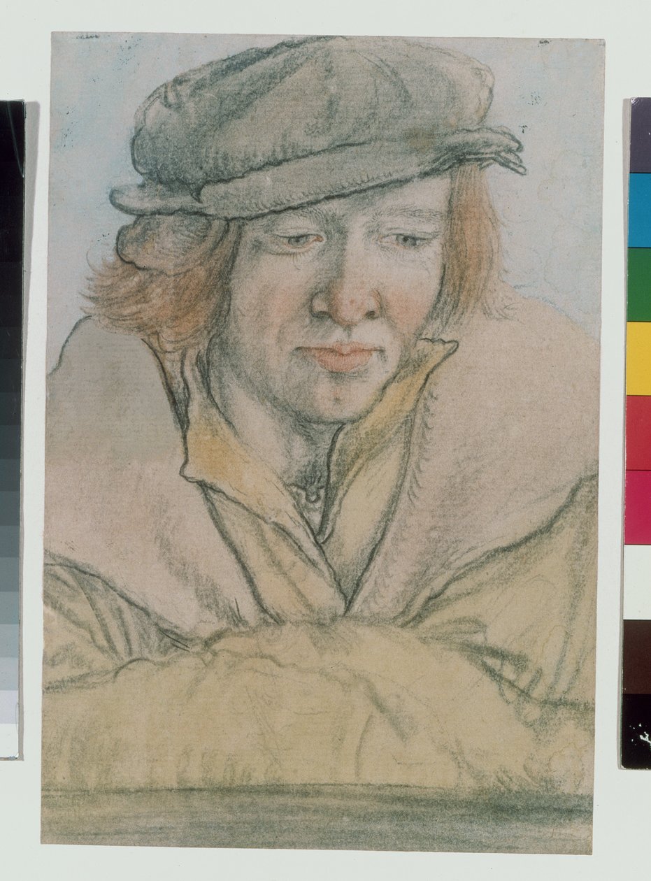 Ritratto di un giovane uomo con cappello da Leonhard Beck