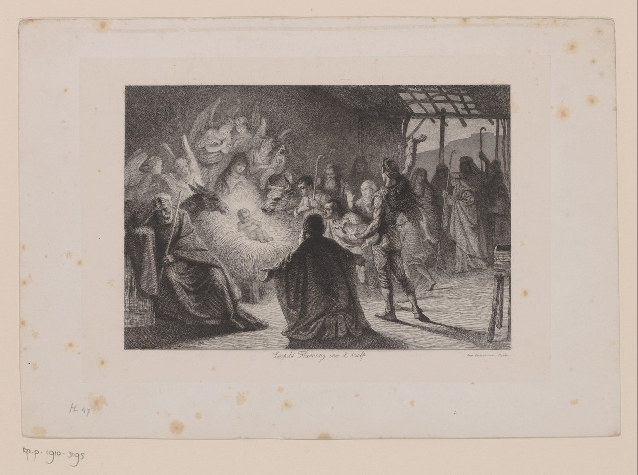 Adorazione dei pastori da Leopold Flameng