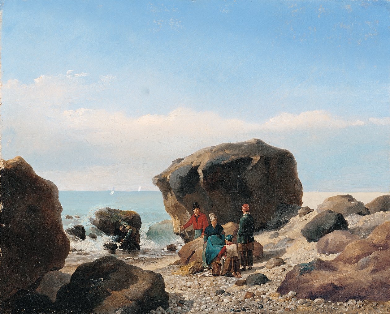 Scena di spiaggia con figure da Leopold Leprince