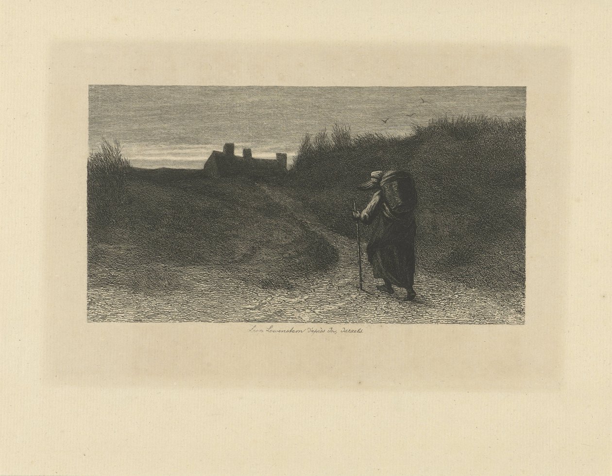 Passeggiatore in un paesaggio di dune da Leopold Lowenstam
