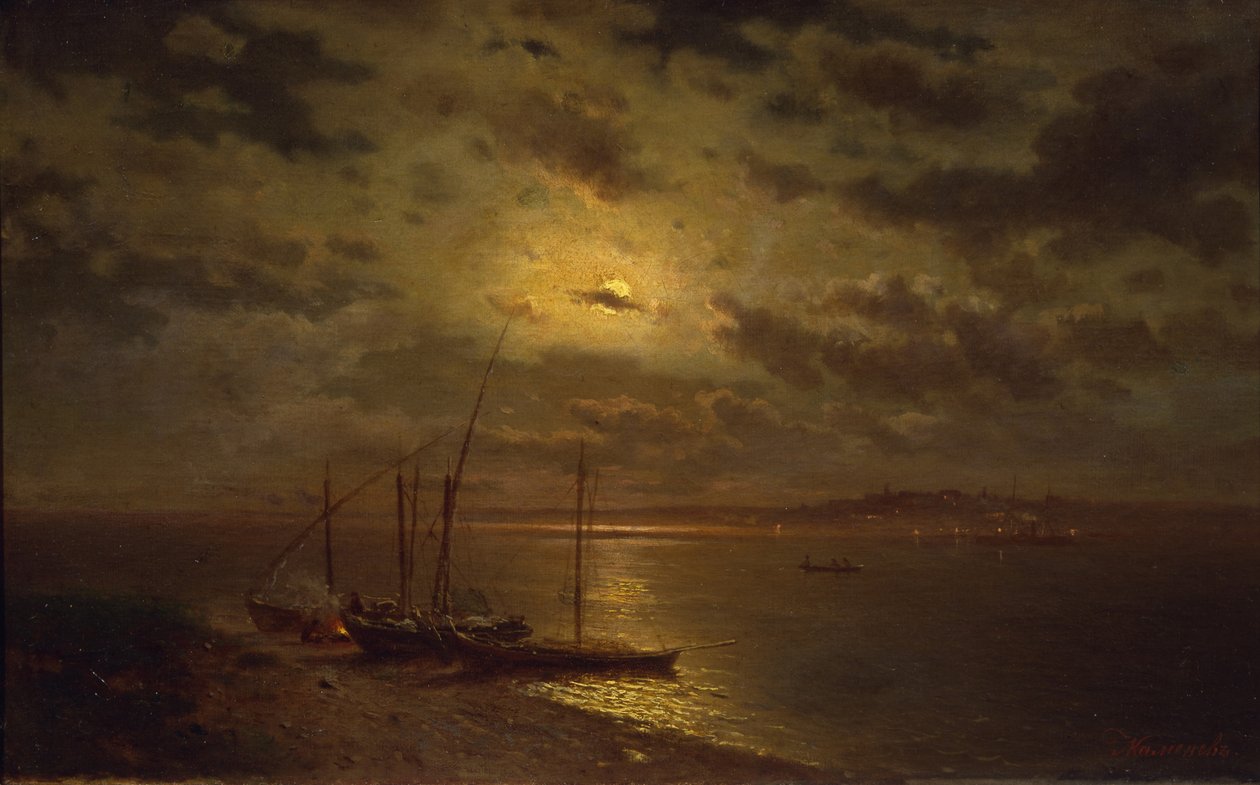 Notte al chiaro di luna, 1870 da Lev Lyvovich Kamenev