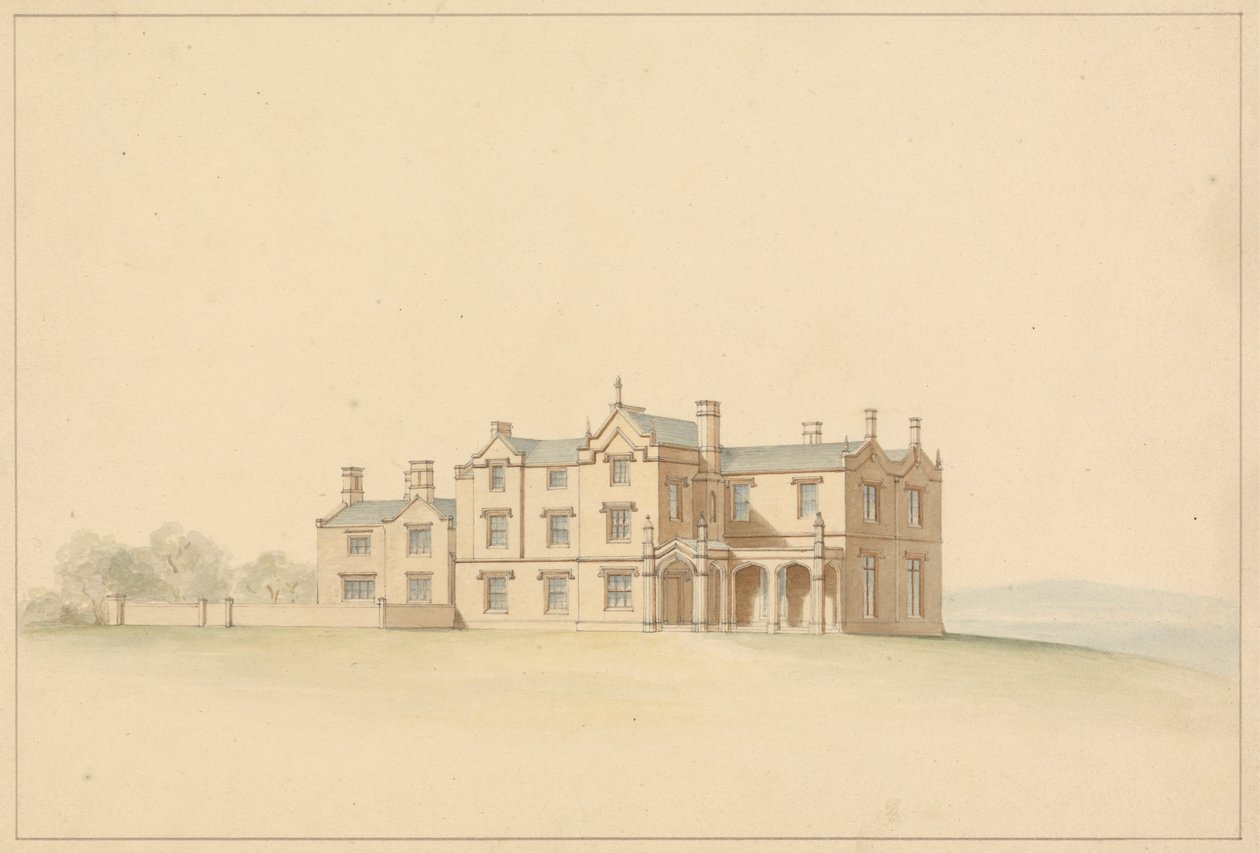 Progetto per una Villa Tudor da Lewis Vulliamy