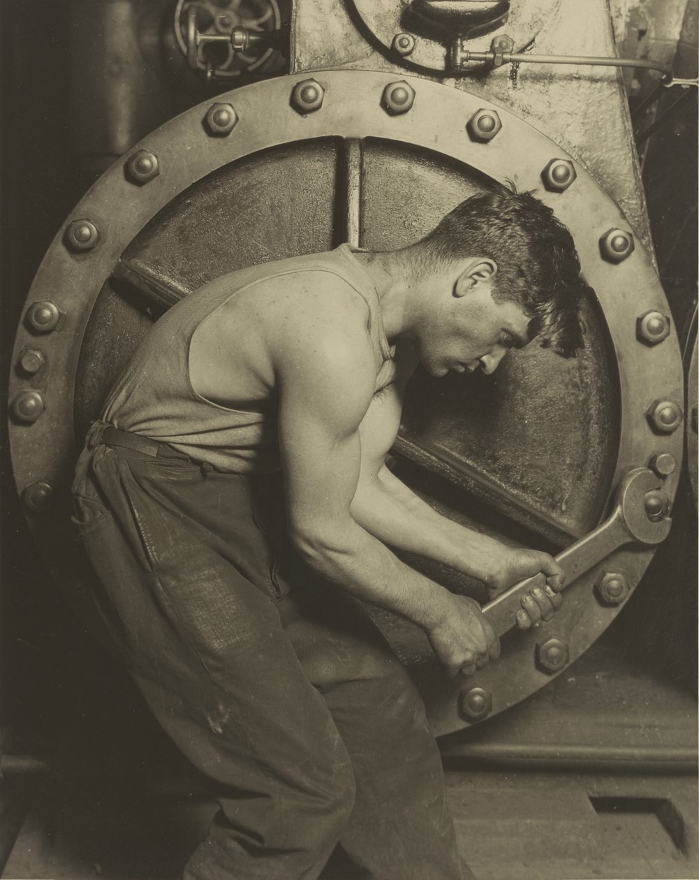 Meccanico e Pompa a Vapore, 1921 da Lewis Wickes Hine