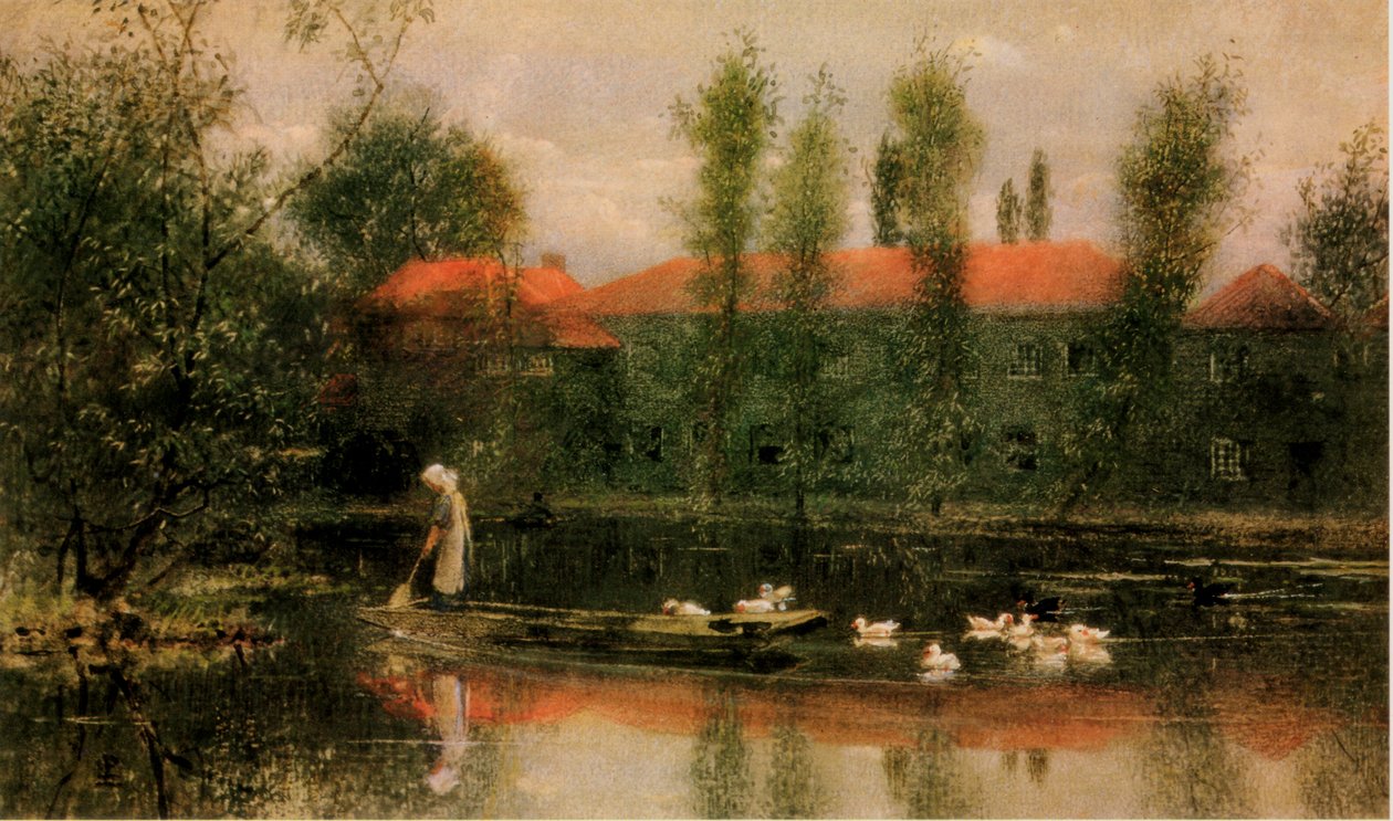 Lo stagno presso le opere di William Morris a Merton da Lexden L. Pocock