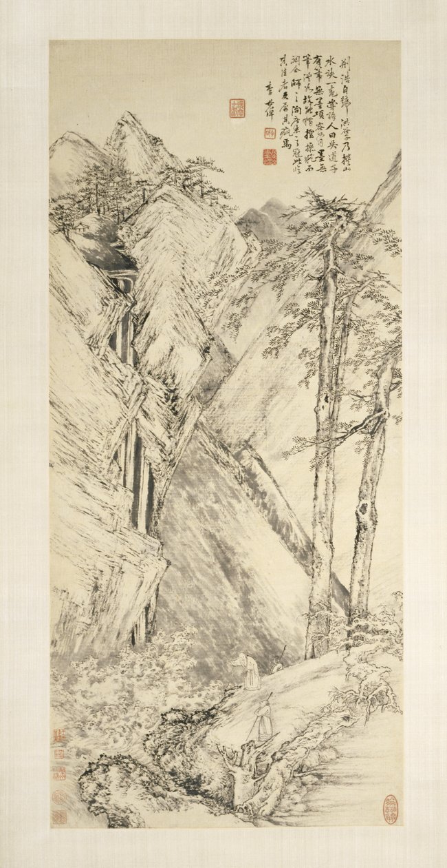 Paesaggio dopo Jing Hao e Guan Tong da Li Shizhuo