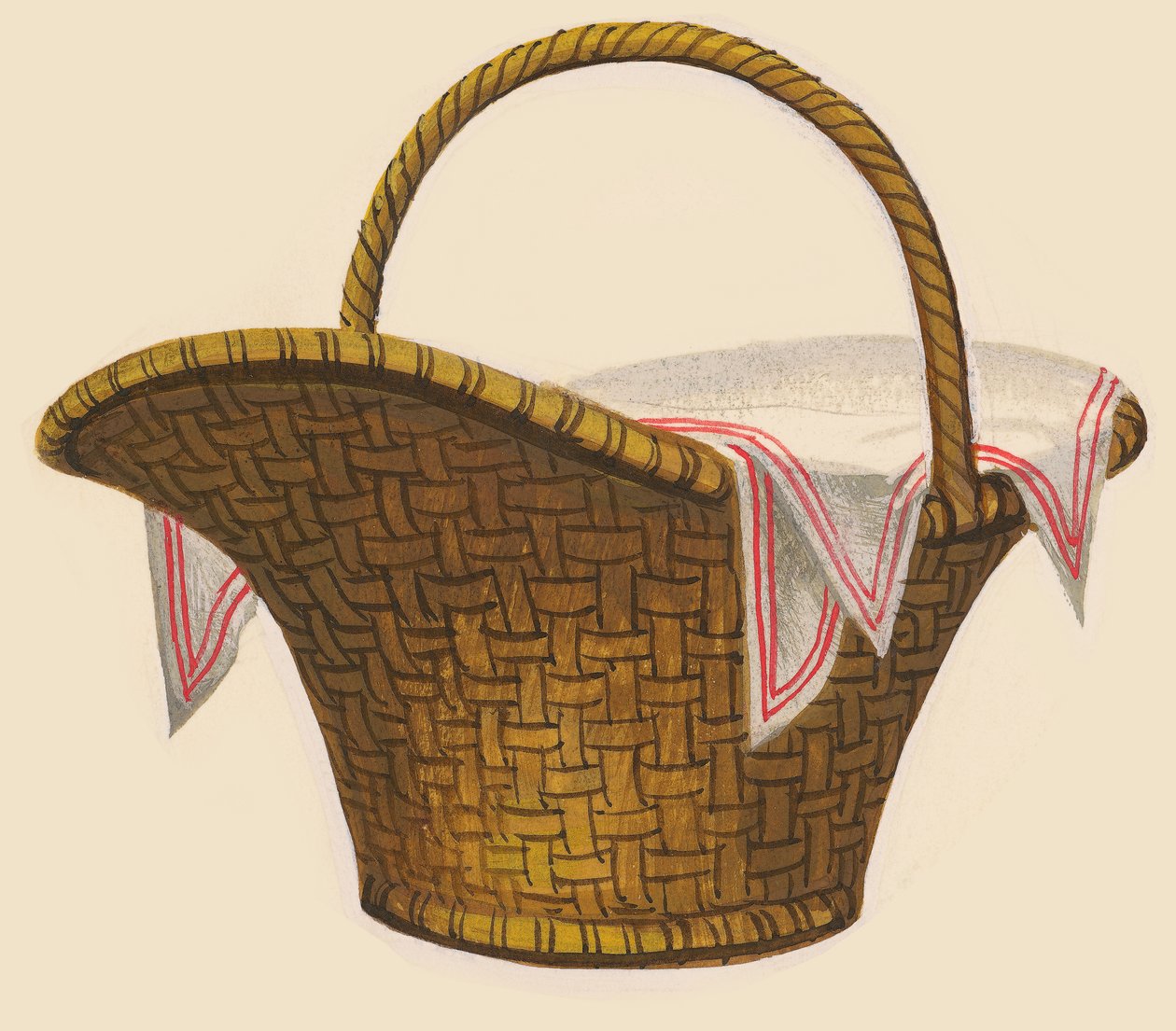 Cesto da picnic, disegno da Unbekannt Unbekannt