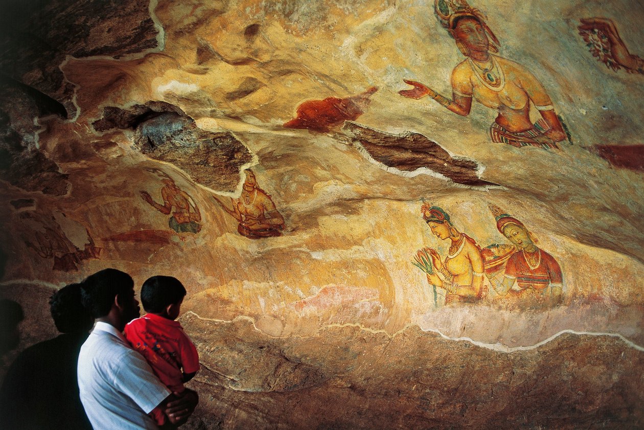 Sri Lanka, Sigiriya, affreschi raffiguranti giovani donne da Unbekannt Unbekannt