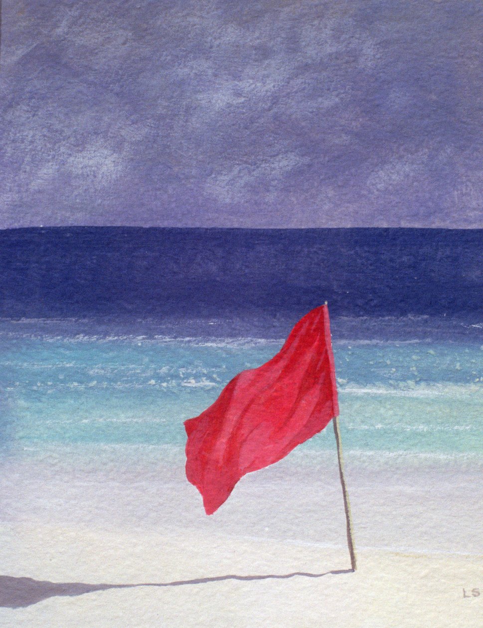 Bandiera da spiaggia - Avviso di tempesta, 1985 da Lincoln Seligman
