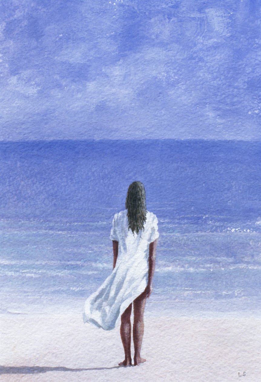 Ragazza sulla spiaggia, 1995 da Lincoln Seligman