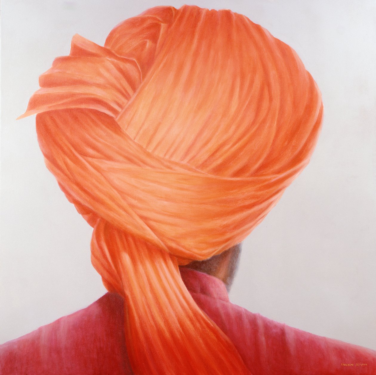 Turbante zafferano da Lincoln Seligman