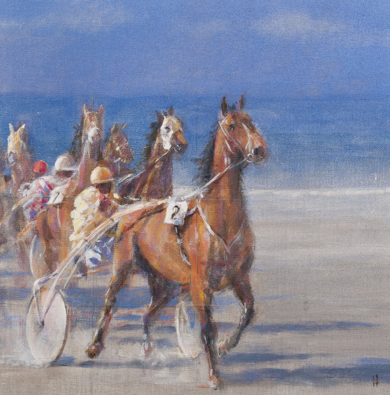 Corse al trotto, Lancieux, Bretagna, 2014 da Lincoln Seligman