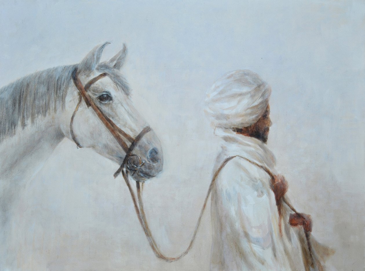 Rabari che Conduce un Cavallo Grigio da Lincoln Seligman