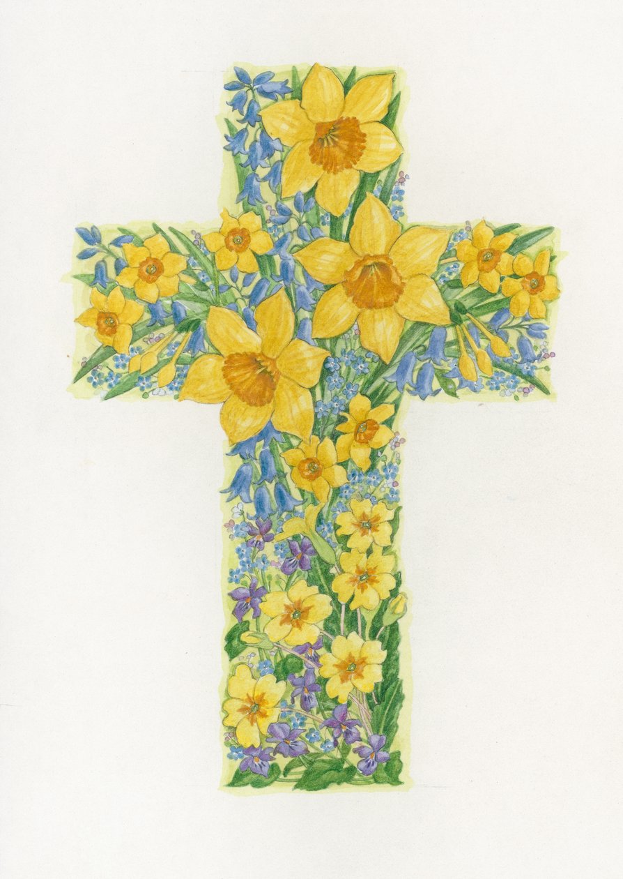 Croce floreale II da Linda Benton