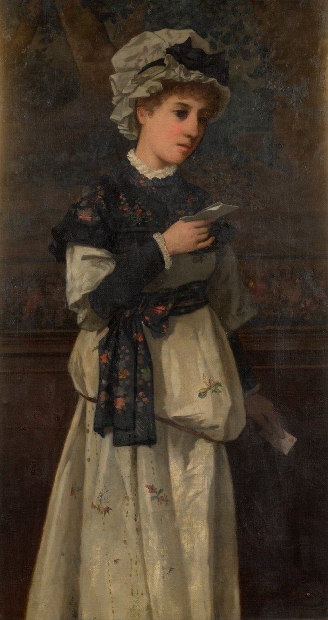 Ragazza con una lettera da Lionel J. Cowen