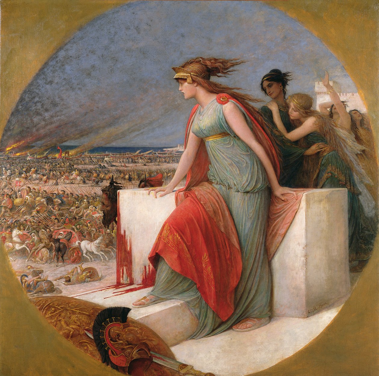 Scena di battaglia, circa 1890 da Lionel Noel Royer