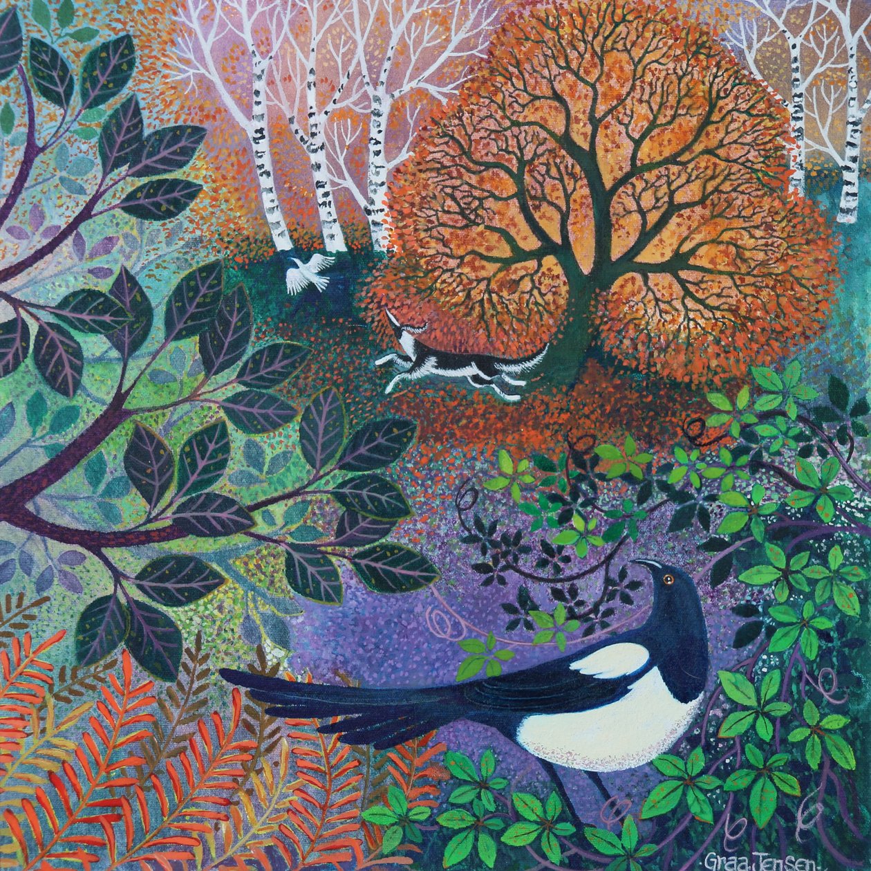 Birdseye View, 2024 (acrilici su lino) da Lisa Graa Jensen