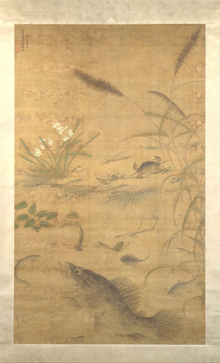 Fiori, pesci e granchi, metà del XVI secolo da Liu Jie