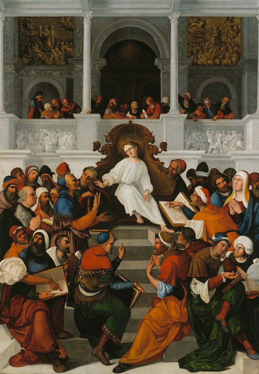 Gesù Dodicenne che Insegna nel Tempio da Lodovico Mazzolino