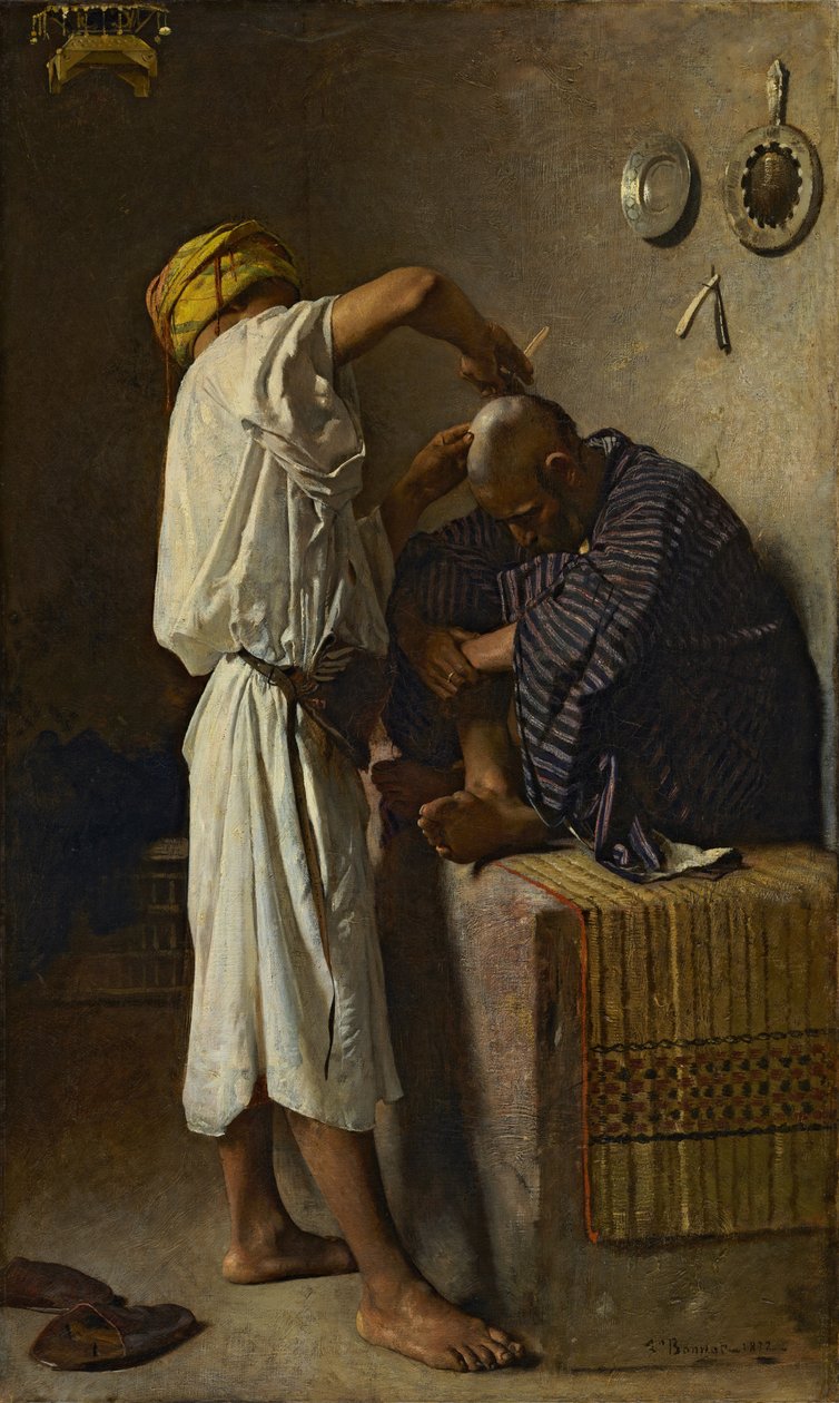 Un barbiere orientale da Léon Bonnat
