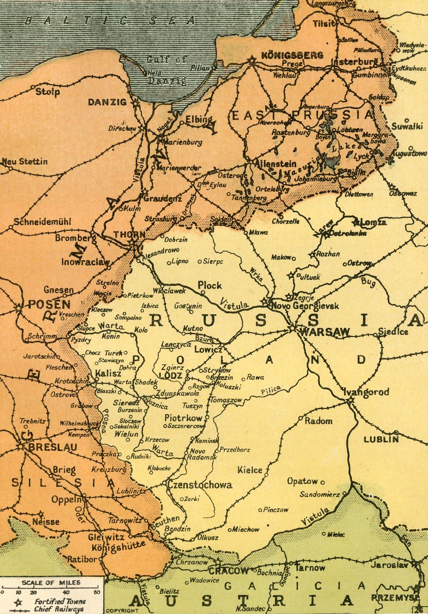 La frontiera orientale, 1919 da London Geographical Institute
