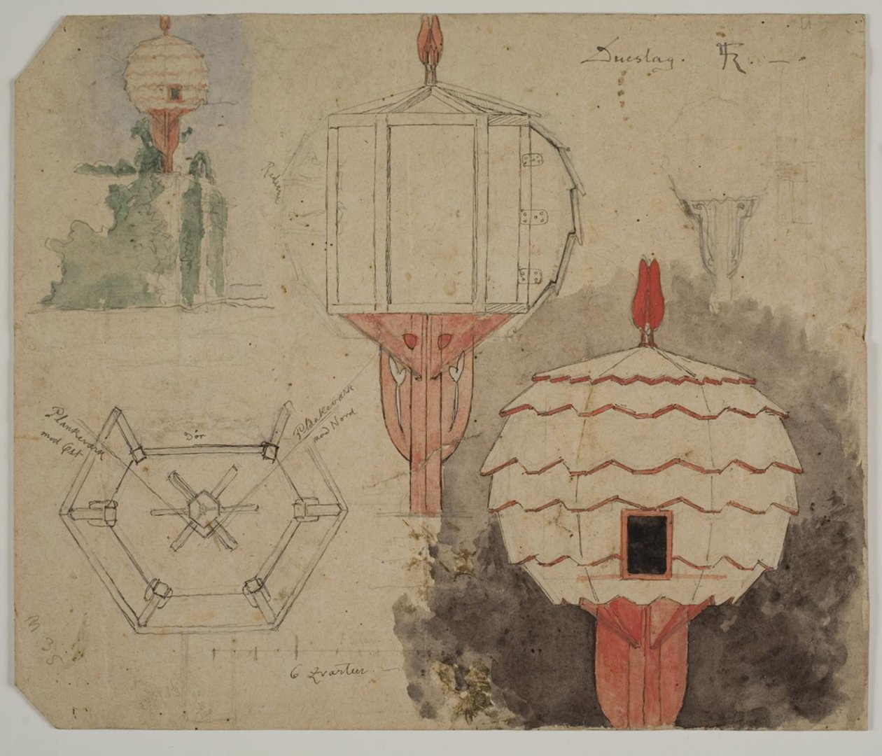Schizzo per colombaia da Lorenz Frølich