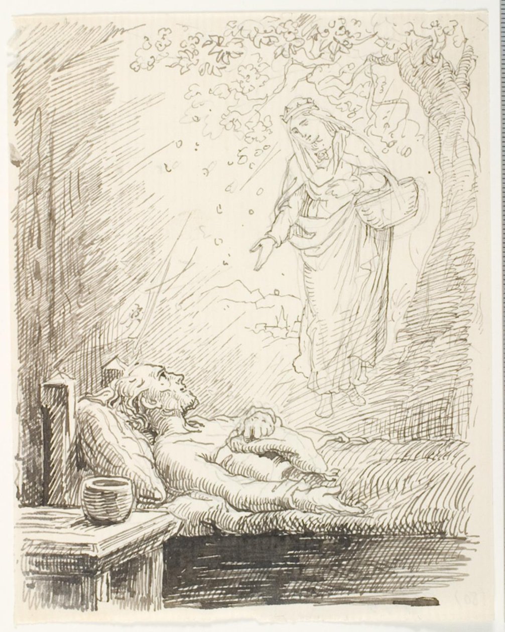 Bozza per il berretto da notte del vecchio scapolo da Lorenz Frølich