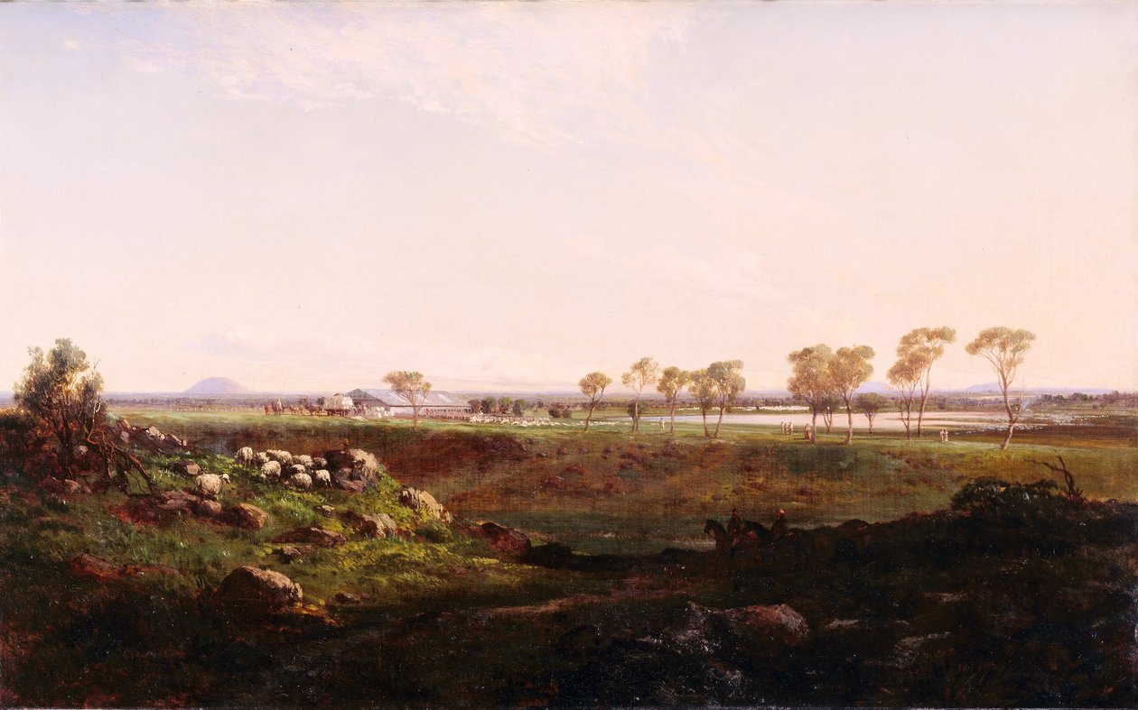 Capannone di lana di Mount Fyans da Louis Buvelot