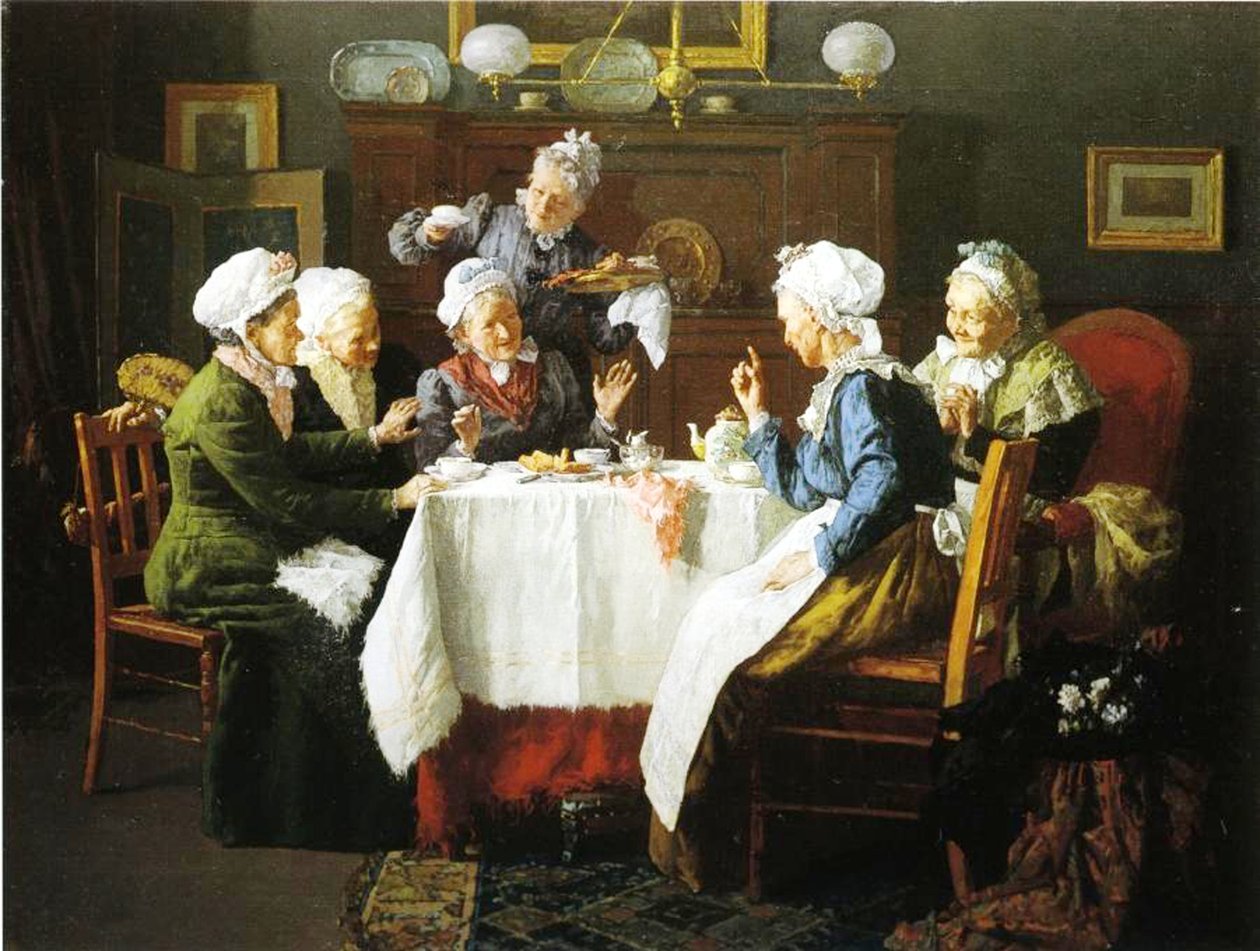 Il tè della nonna, 1915 da Louis Charles Moeller