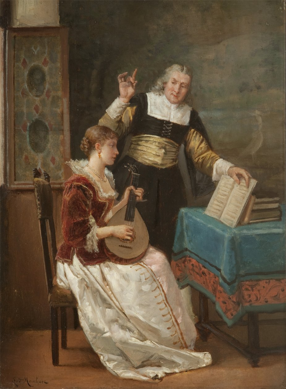 Il maestro di musica da Louis Claude Mouchot