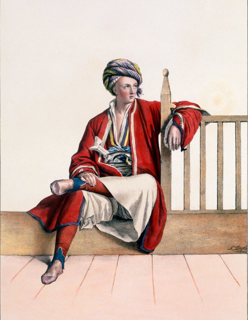 Un giovane greco della Tessaglia - Tavola XIII, inciso da Lemercier da 