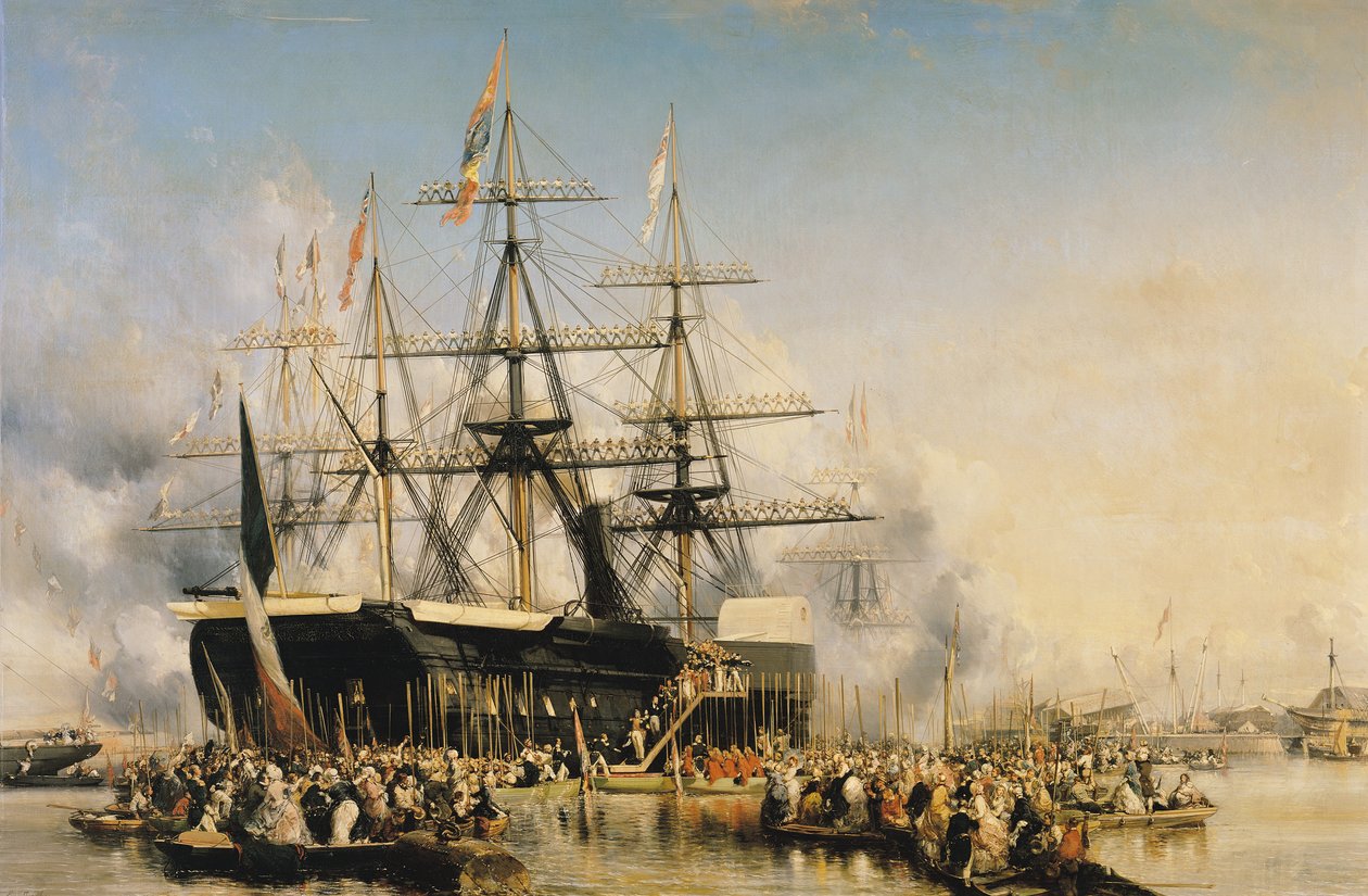 Re Luigi Filippo (1830-48) sbarca a Portsmouth, 8 ottobre 1844, 1846 da Eugene Isabey