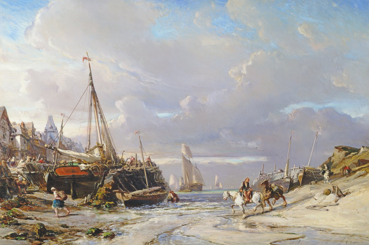 Porto in Bretagna, 1861 da Eugene Isabey