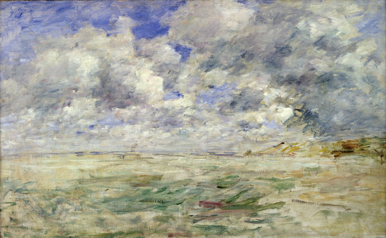 Cielo tempestoso sopra la spiaggia di Trouville, c.1894-97 da Eugene Louis Boudin