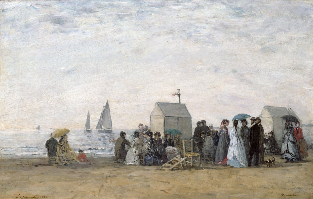 La spiaggia di Trouville, 1867 da Eugene Louis Boudin