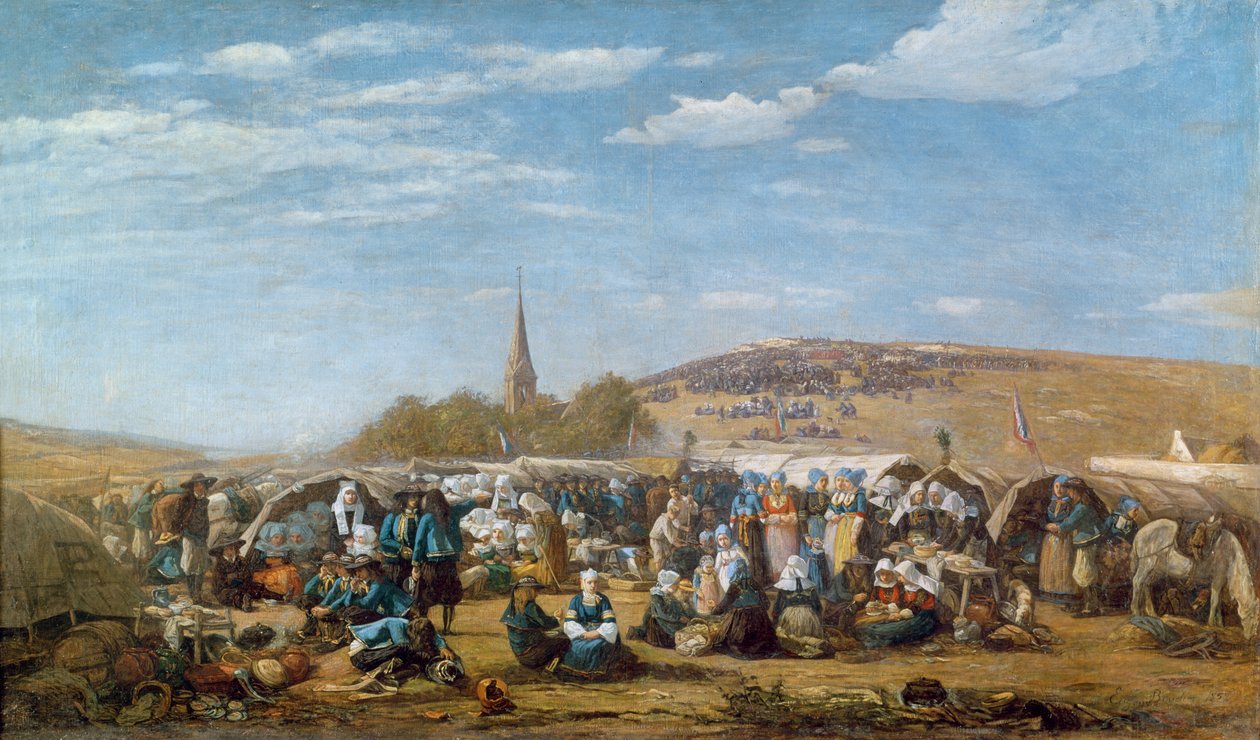 Il Perdono di Sainte-Anne-La-Palud, Bretagna, 1858 da Eugene Louis Boudin